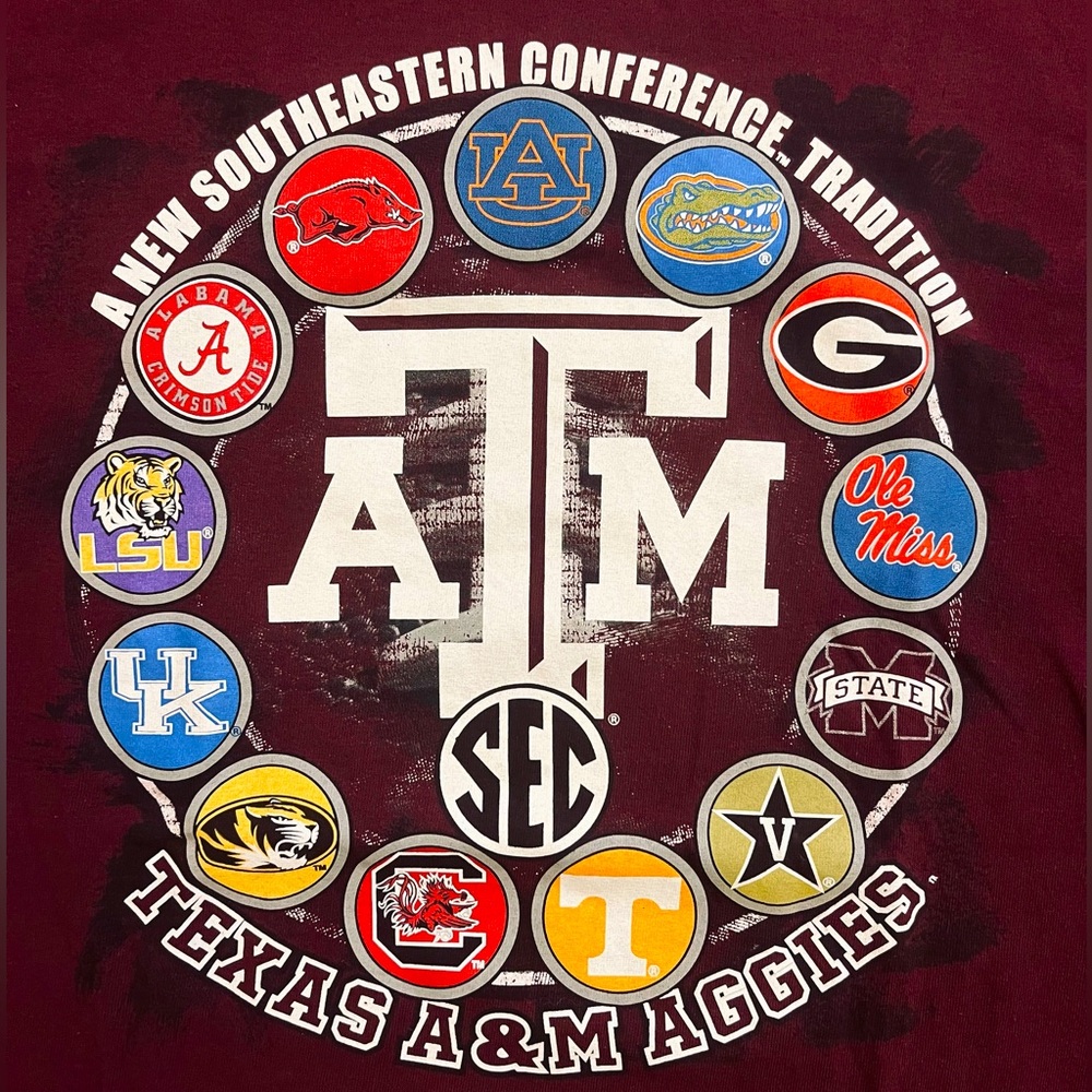 2012 SEC Collectible Texas A&M Football SEC Conference T-shirt - Men’s Medium